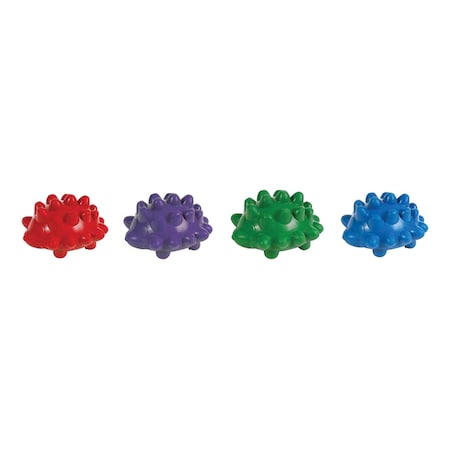 Chompers Chomper Assorted Rubber Hedgehog Squeaker Dog Toy Large 4 pk PLR25M